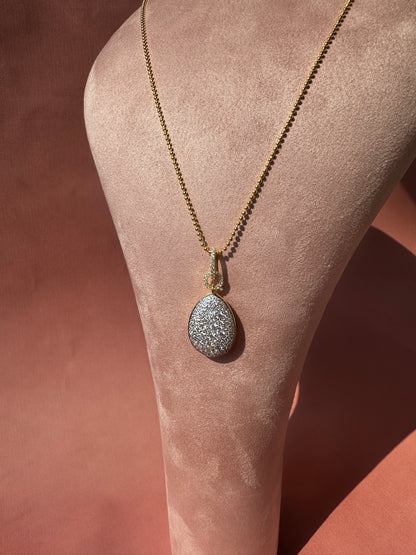 LUEUR Snow Pavé Reversible Pendant