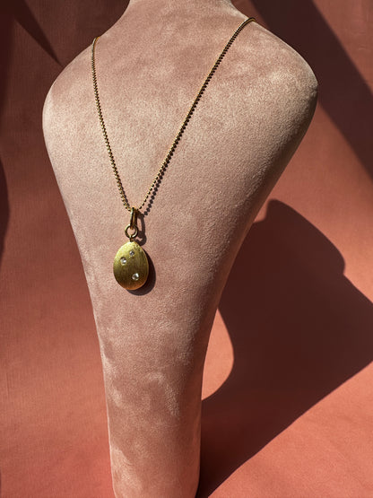 LUEUR Snow Pavé Reversible Pendant