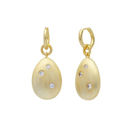 LUEUR - Snow Pavé Reversible Earrings