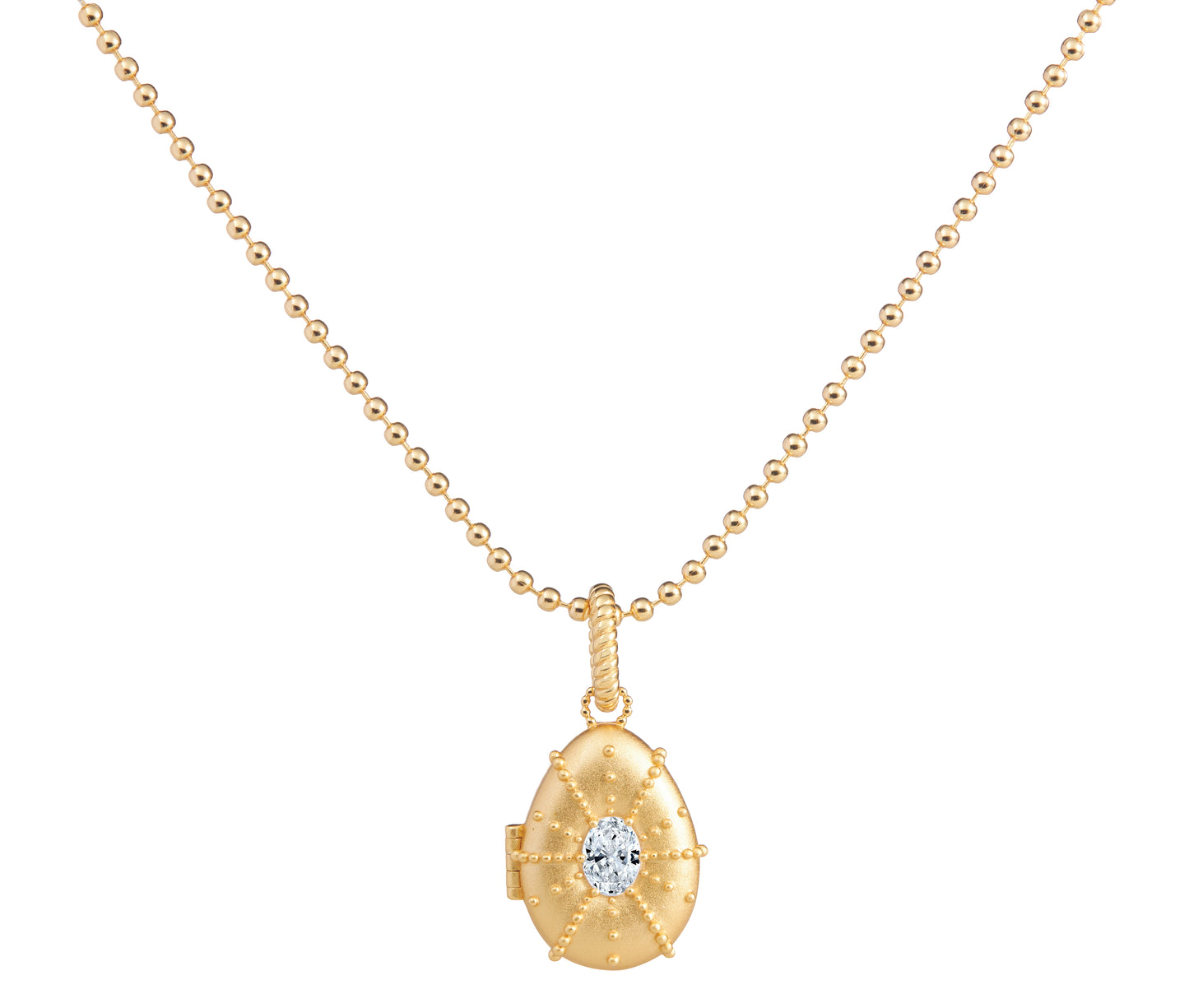 LUEUR Éclat d'Œuf Opening Pendant 24K Gold Plating