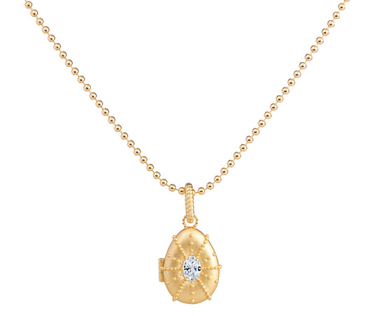 LUEUR Éclat d'Œuf Opening Pendant 24K Gold Plating