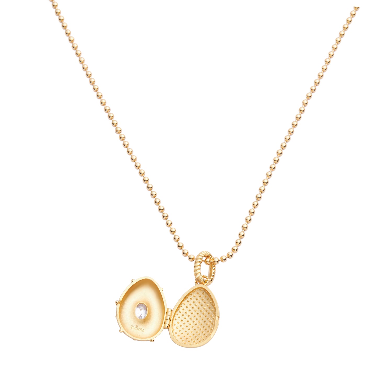 LUEUR Éclat d'Œuf Opening Pendant 24K Gold Plating