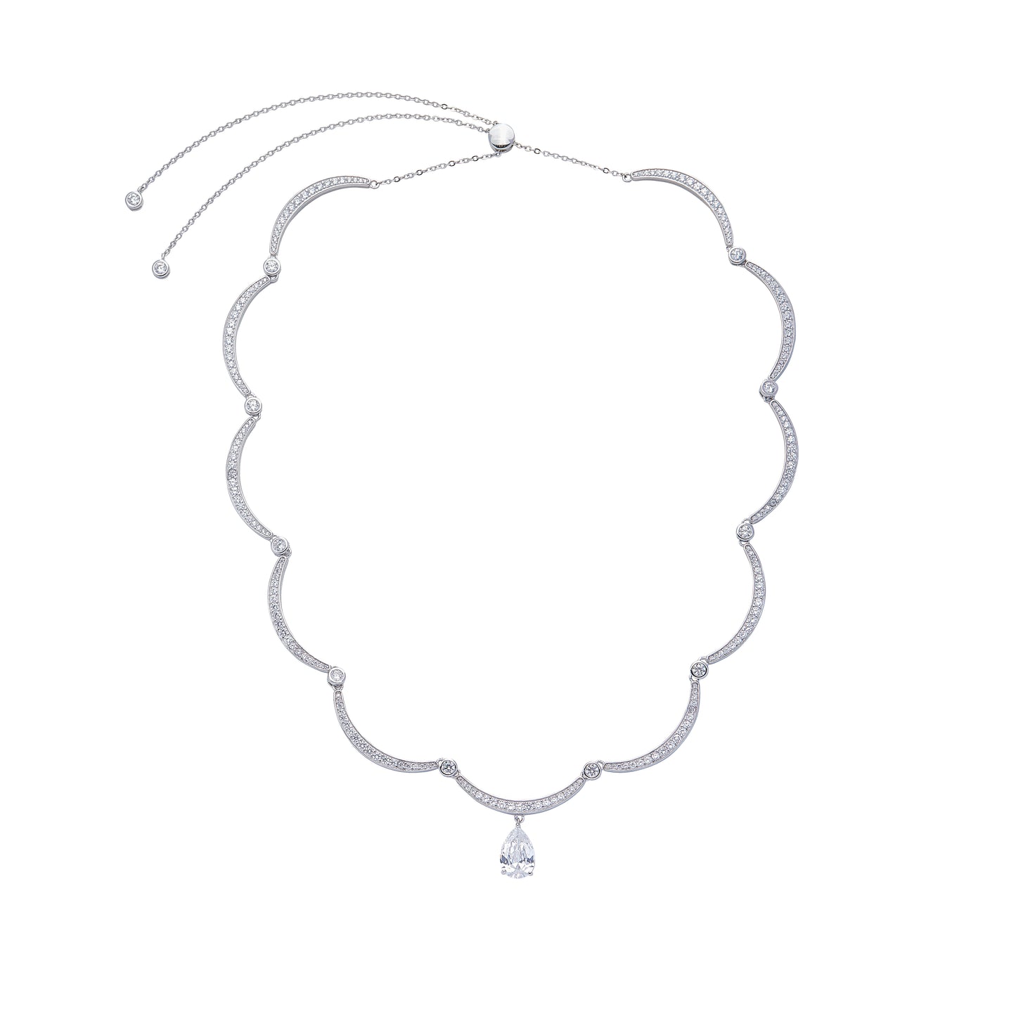 RIBBON Harmonie Pavé Adjustable Necklace