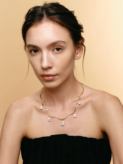 Courbette Multiple Drops Adjustable Necklace