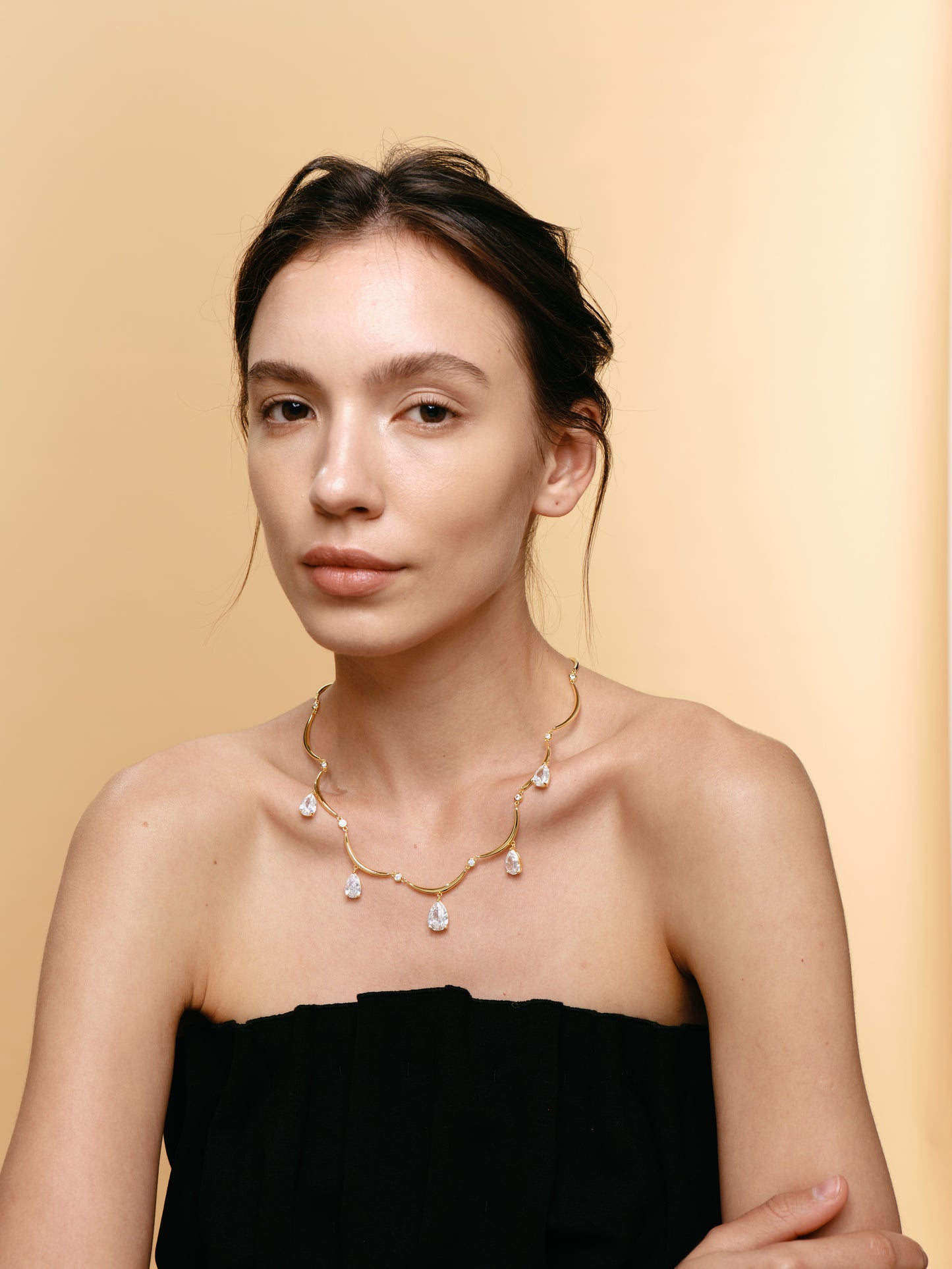 Courbette Multiple Drops Adjustable Necklace