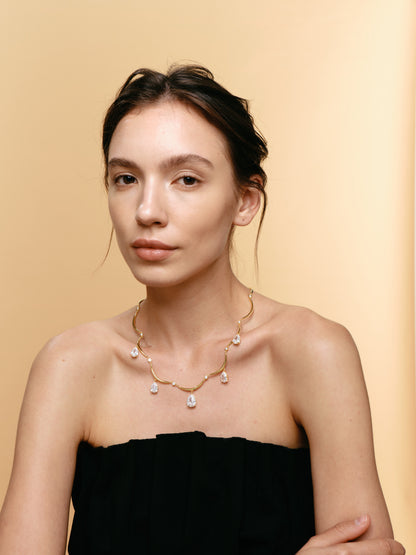 Courbette Multiple Drops Adjustable Necklace
