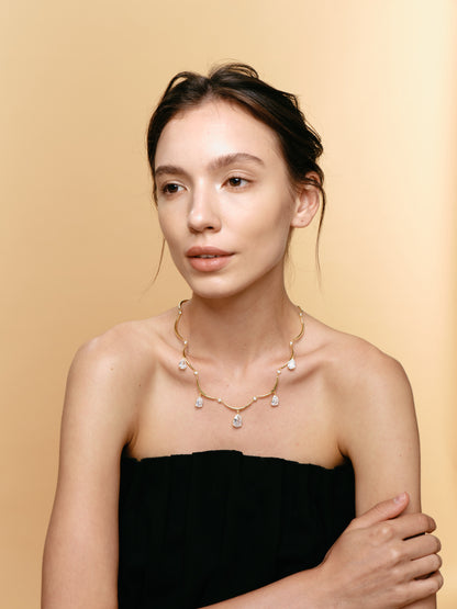 Courbette Multiple Drops Adjustable Necklace