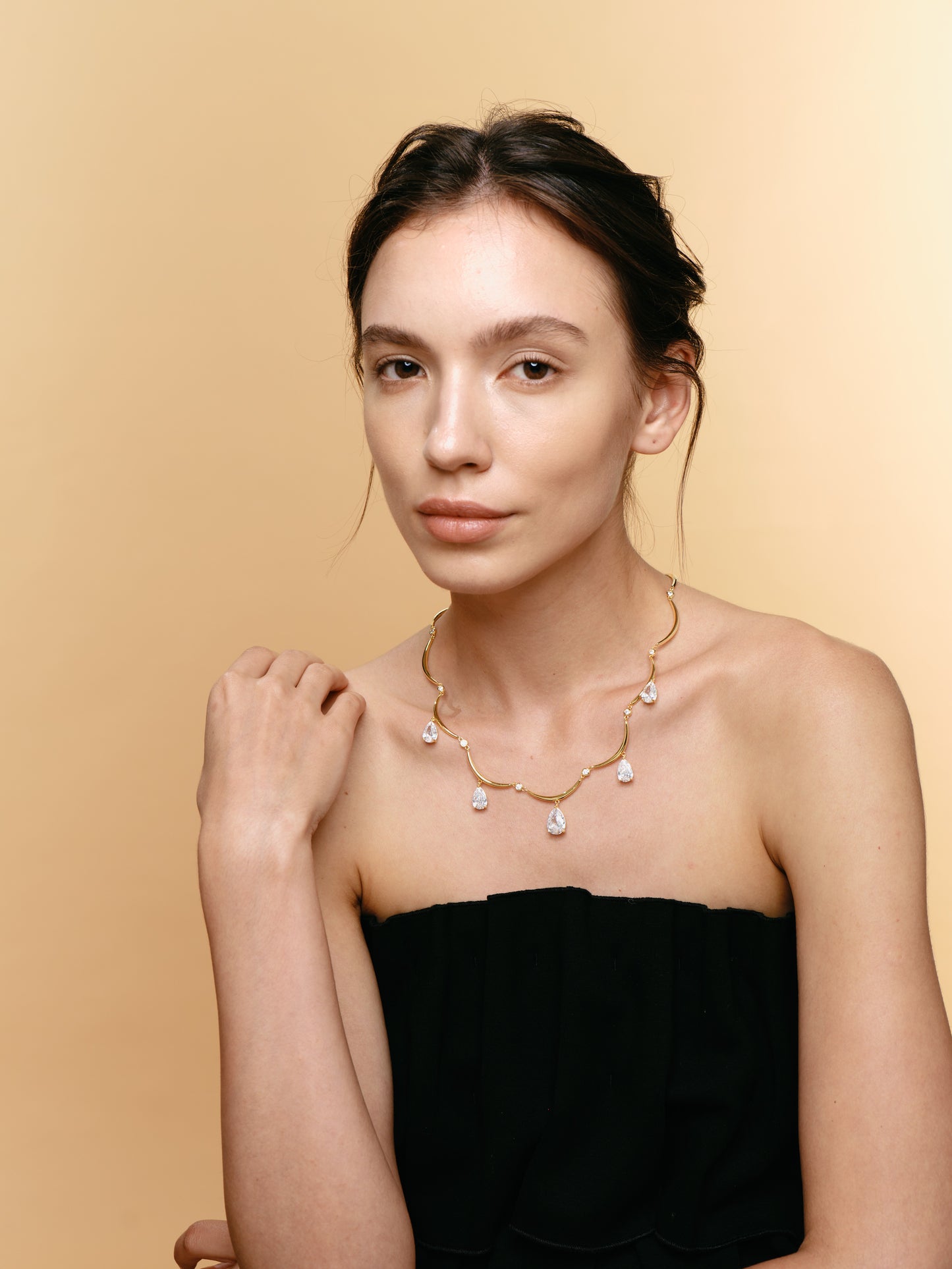 Courbette Multiple Drops Adjustable Necklace