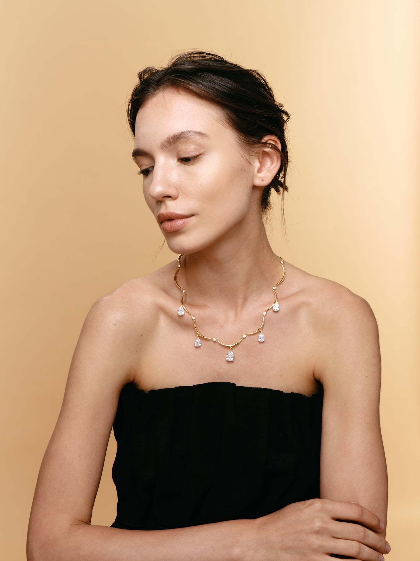 Courbette Multiple Drops Adjustable Necklace