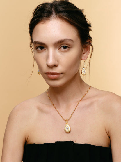 LUEUR Éclat d'Œuf Opening Pendant 24K Gold Plating