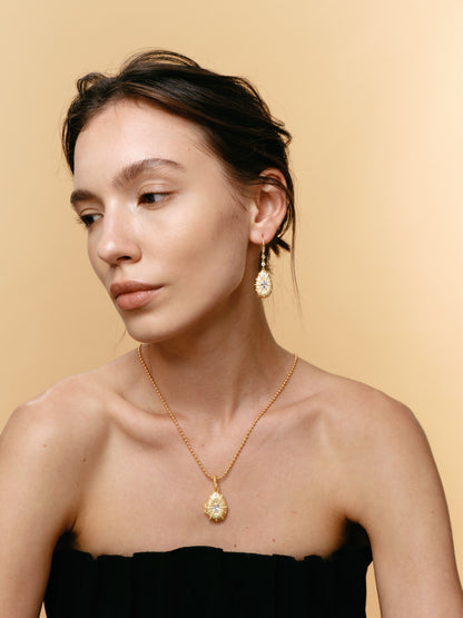 LUEUR Éclat d'Œuf Opening Pendant 24K Gold Plating