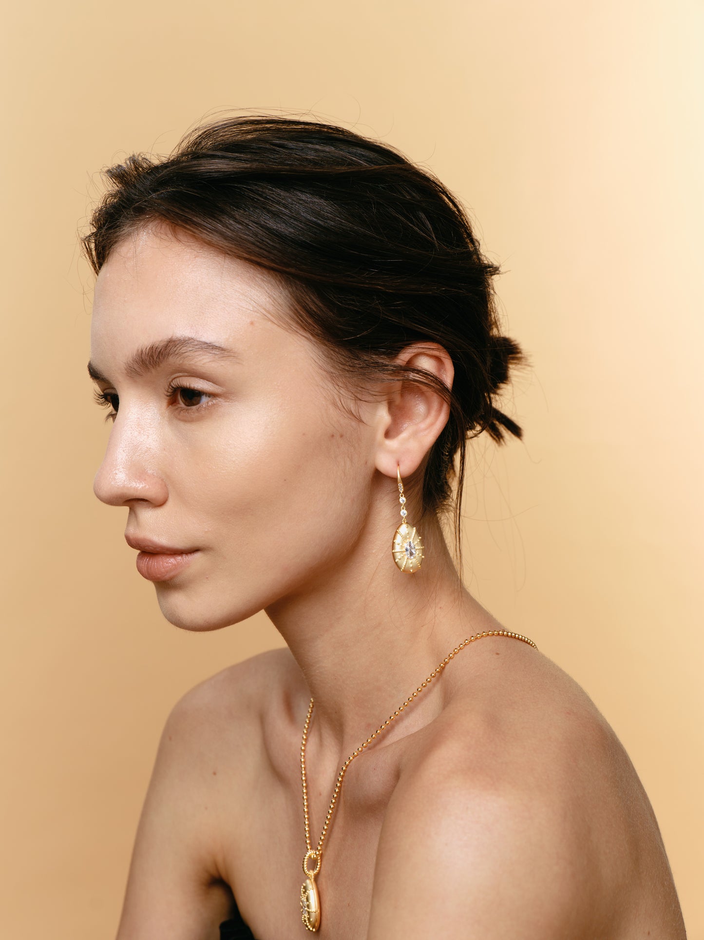 LUEUR Éclat d'Œuf Earring 24K Gold Plating