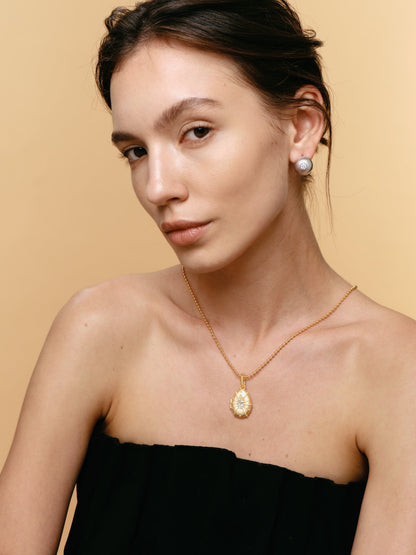 LUEUR Éclat d'Œuf Opening Pendant 24K Gold Plating