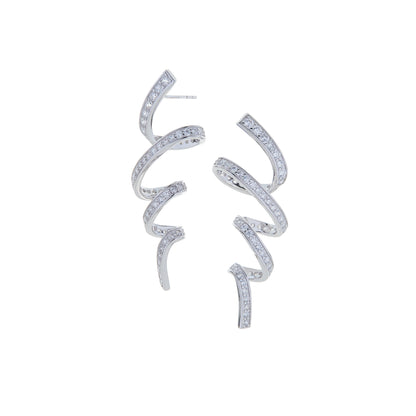 Ribbon Pavé Earring
