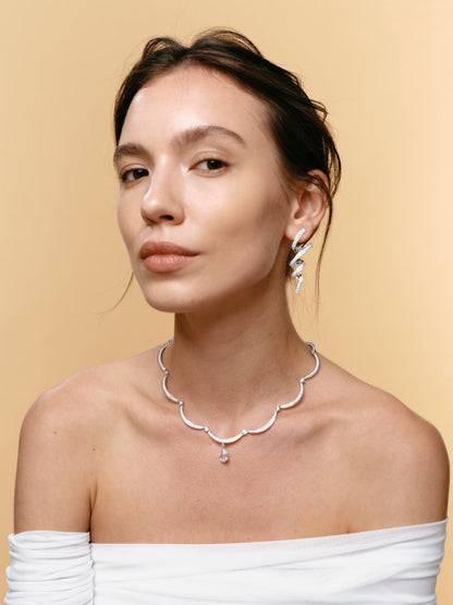 RIBBON Harmonie Pavé Adjustable Necklace