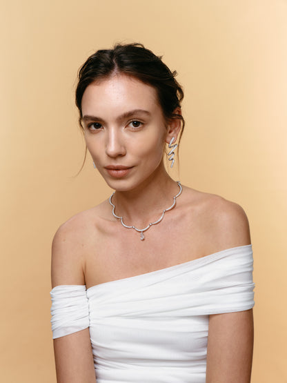 RIBBON Harmonie Pavé Adjustable Necklace