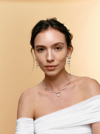 RIBBON Harmonie Pavé Adjustable Necklace