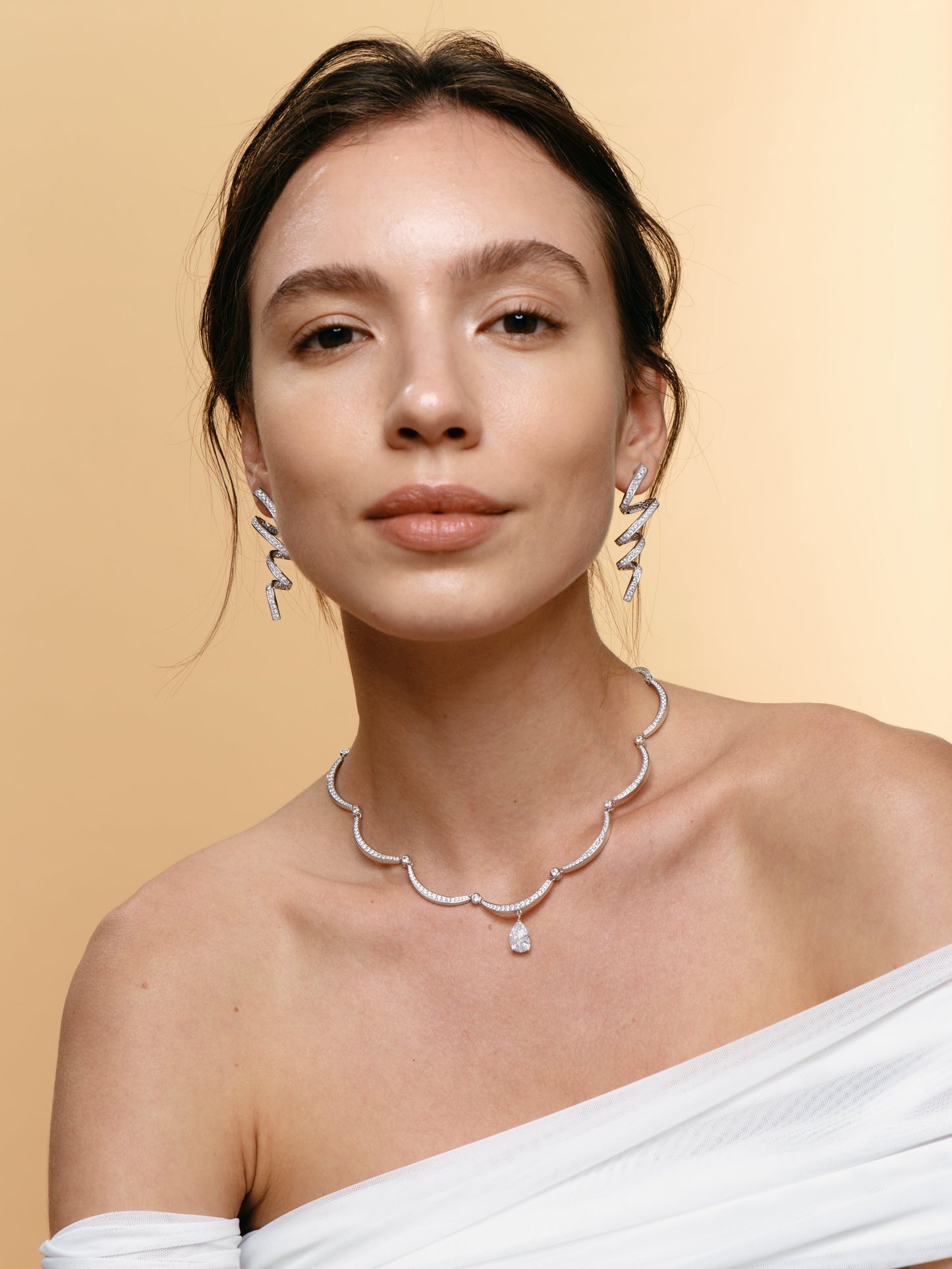 RIBBON Harmonie Pavé Adjustable Necklace