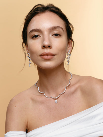 RIBBON Harmonie Pavé Adjustable Necklace